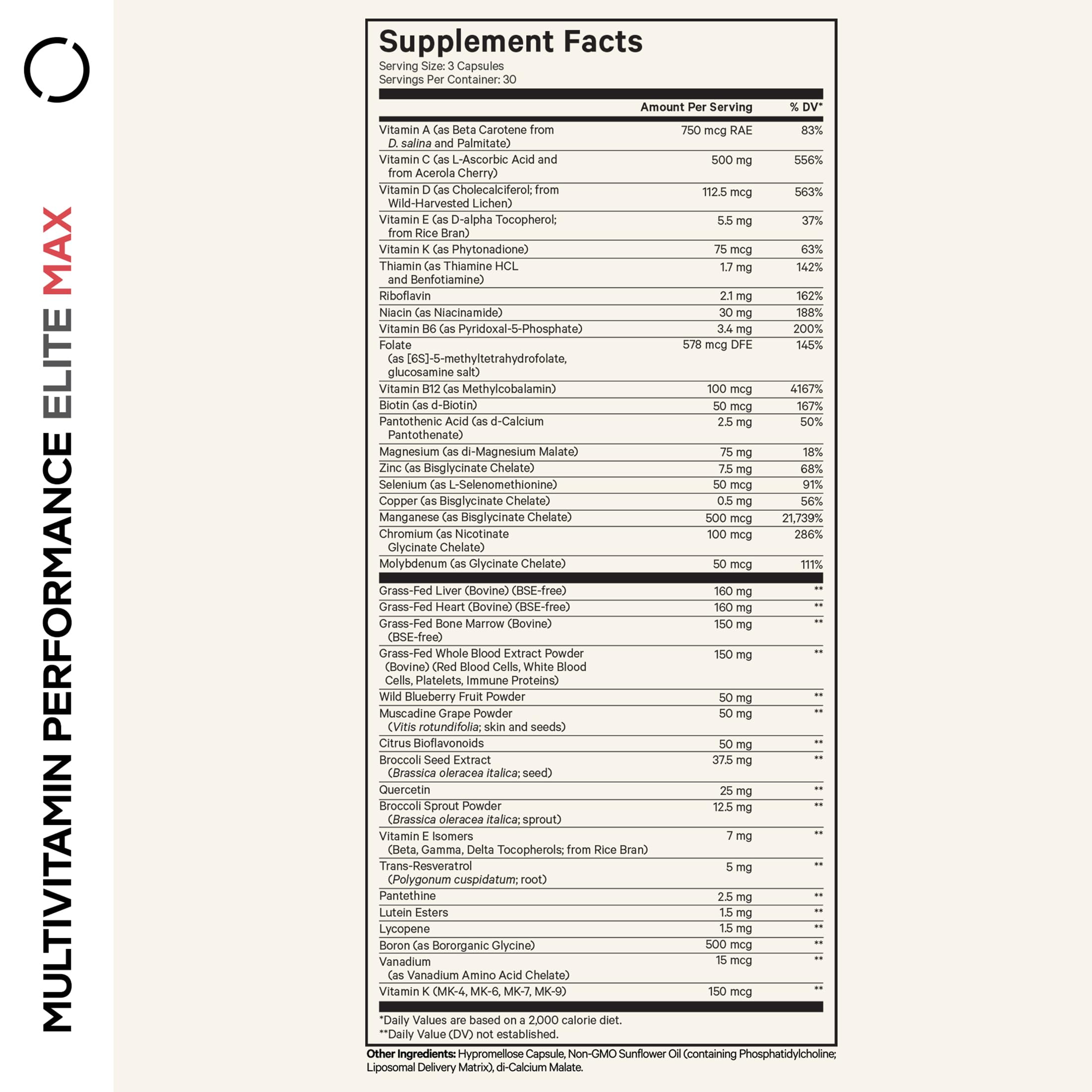 Codeage Performance Elite Max capsules ready for daily nutrient coverage and consistency.