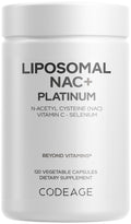 Codeage Liposomal NAC+ Platinum – N-Acetyl L-Cysteine with Vitamin C, ALA & Selenium | Helix Liposomal Delivery | 2-Month Supply