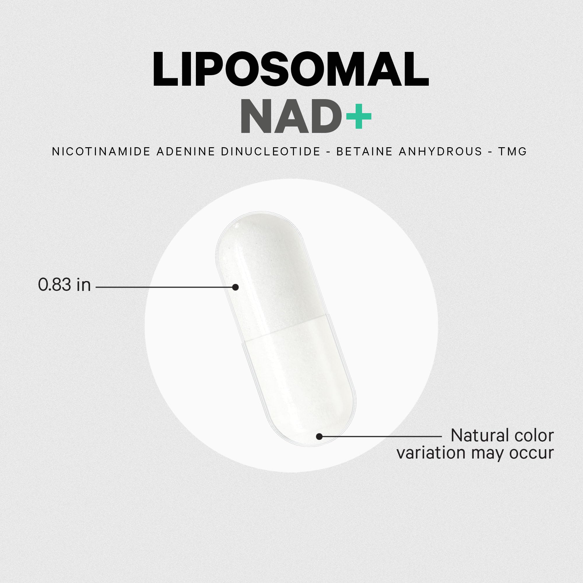 Codeage NAD+ label close-up focusing on 500 mg per serving