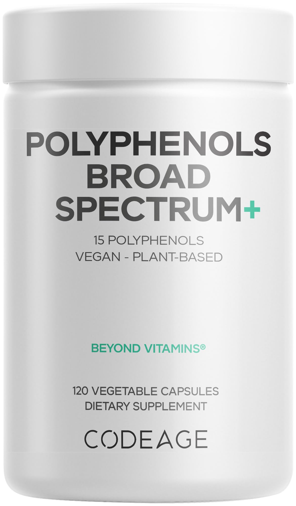 Codeage Polyphenols Broad Spectrum bottle for daily antioxidant support