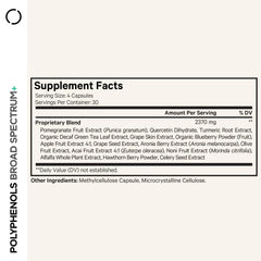 Codeage Polyphenols capsules close-up highlighting berry blend for daily wellness