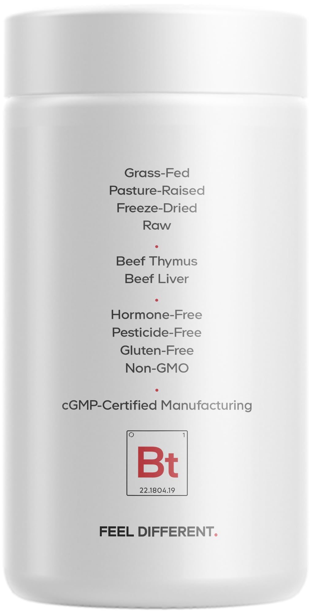 Codeage premium desiccated thymus and liver capsules ready for daily use.