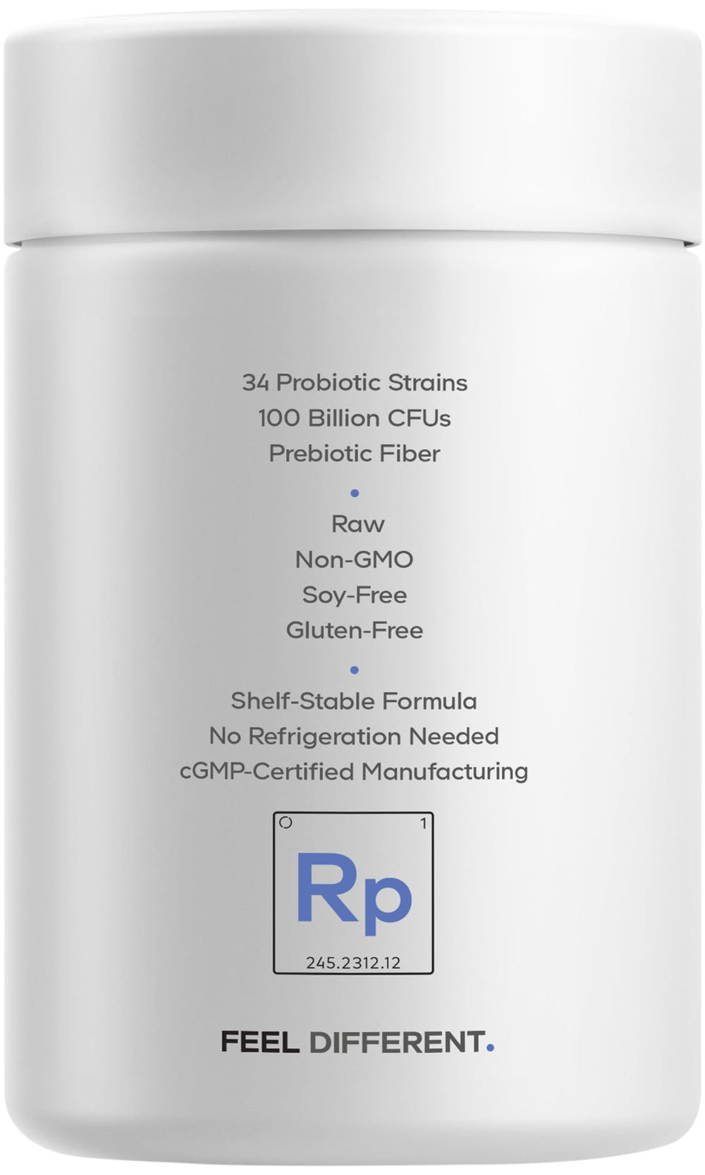 Codeage Raw Probiotic+ bottle with glass illustrating daily use