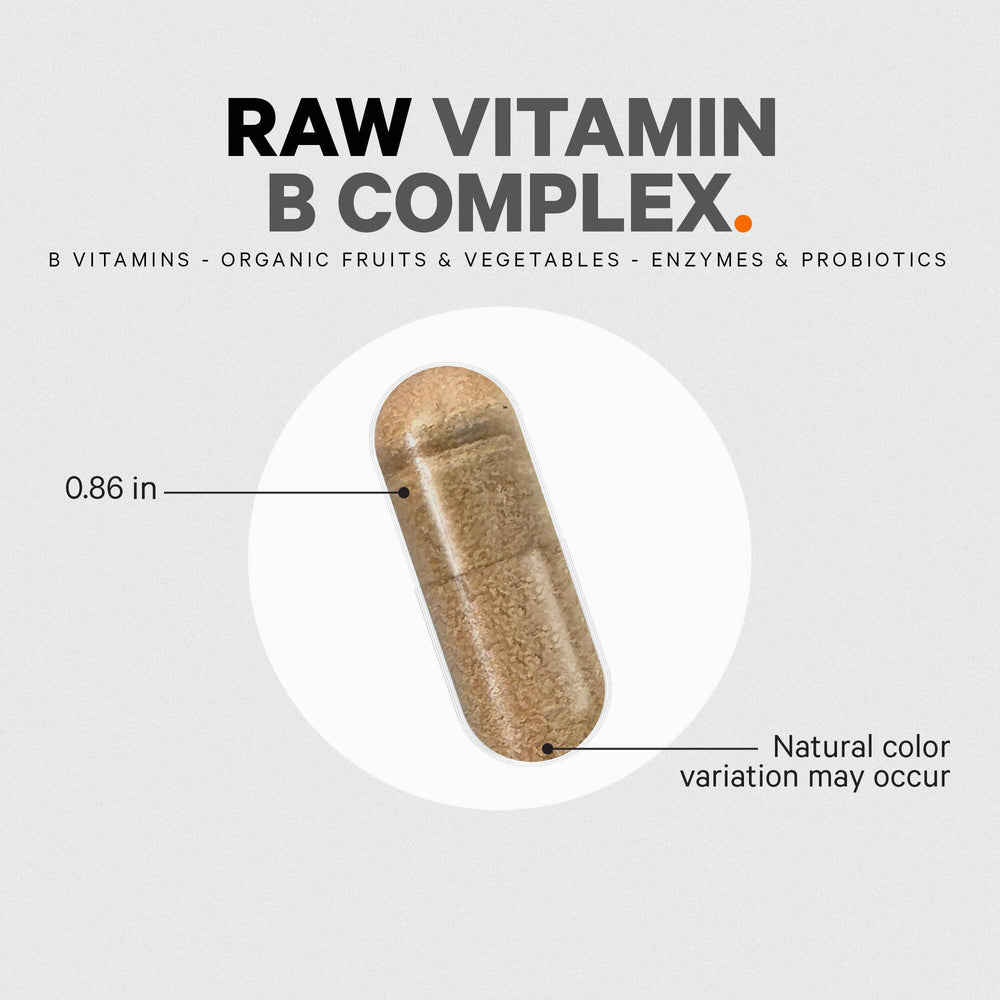 Codeage Raw Vitamin B-Complex natural ingredients shine in a bright setting.