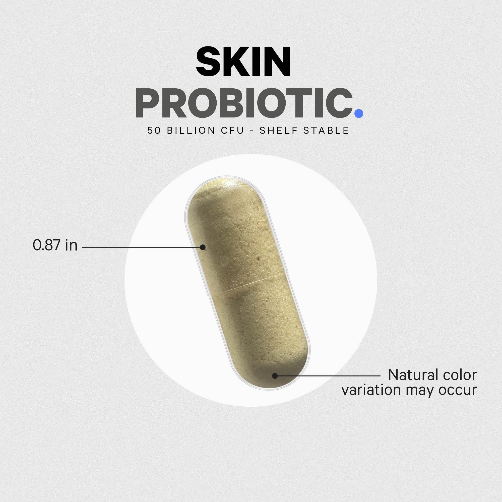 Made in USA stamp on Codeage Skin Probiotics bottle.
