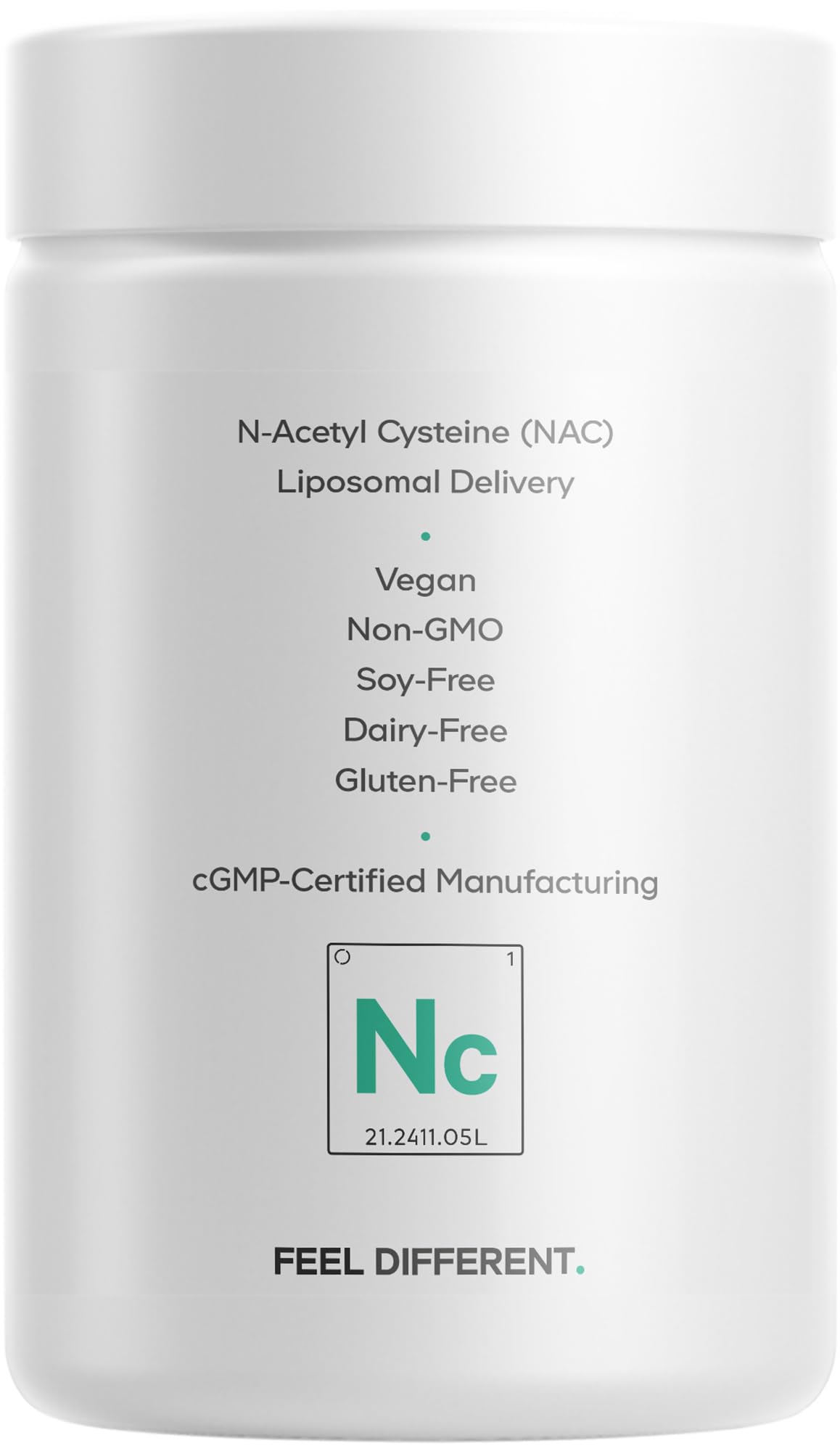 Sunflower oil and non-GMO indicators on the Codeage NAC visual.