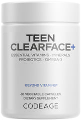 Codeage Teen Clearface bottle packaging for a simple teen skincare routine.