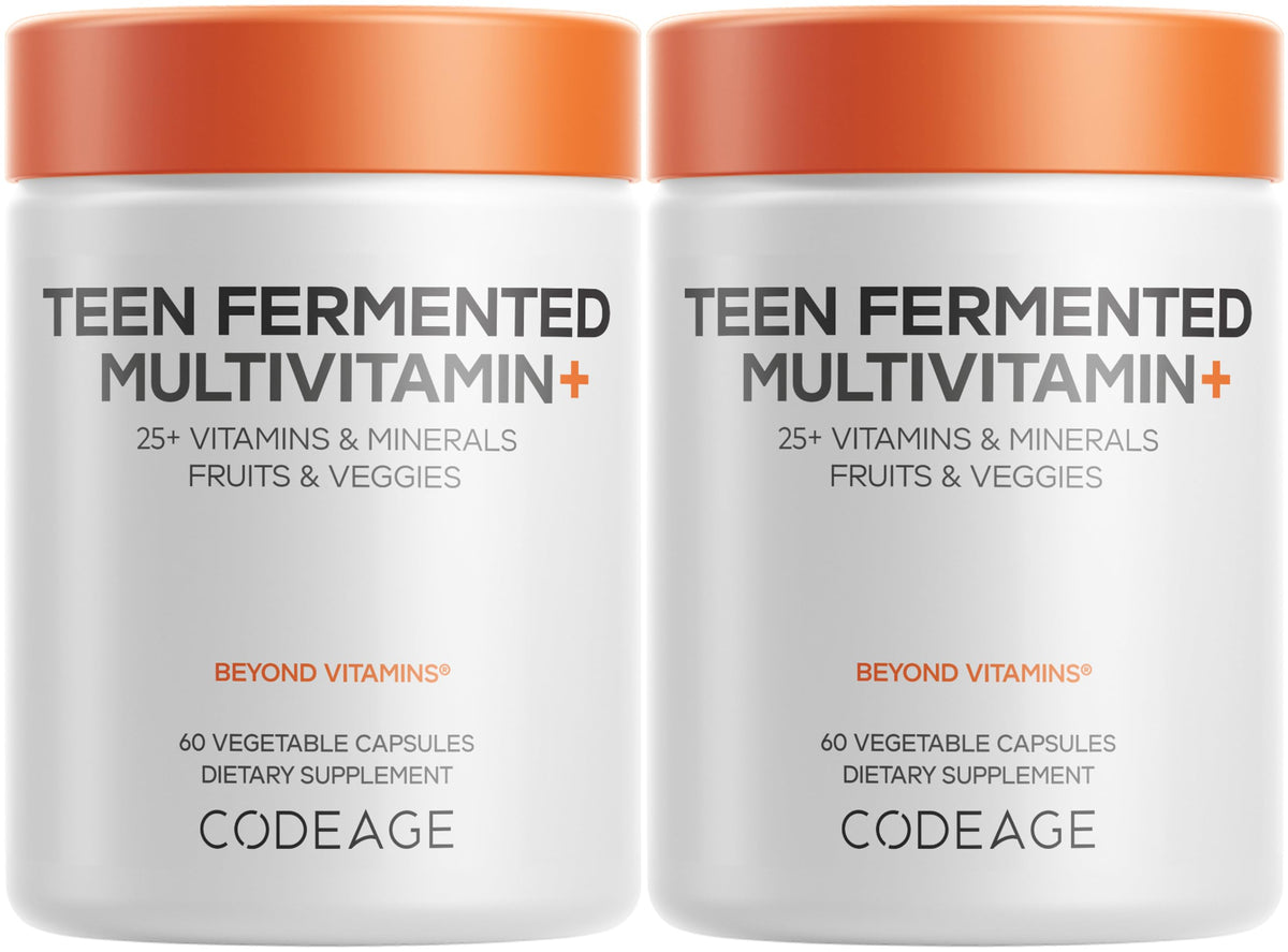 Codeage Teen Multivitamin bottle front showing vegan formula for teens