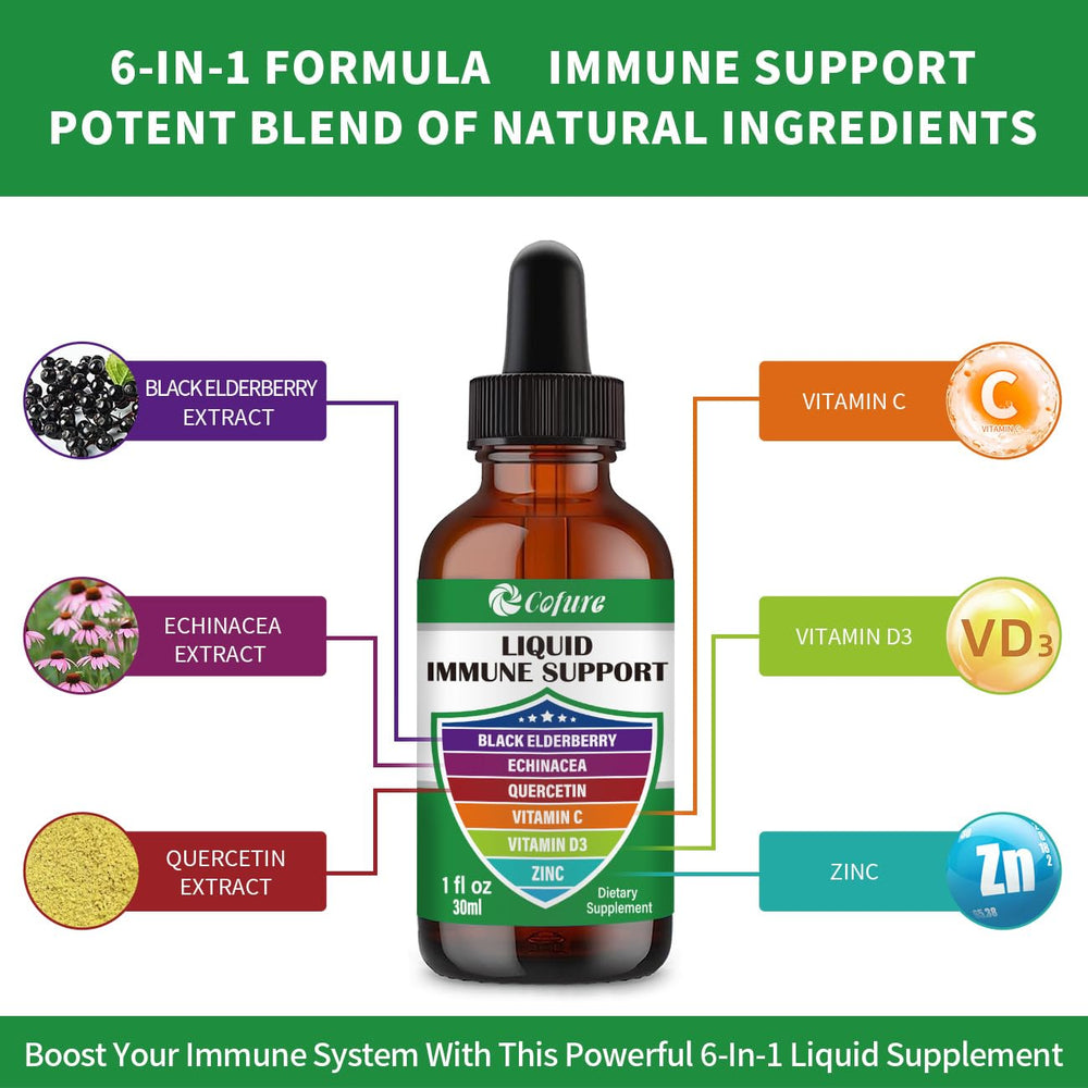 Cofure zinc quercetin vitamin C D3 liquid with high absorption.