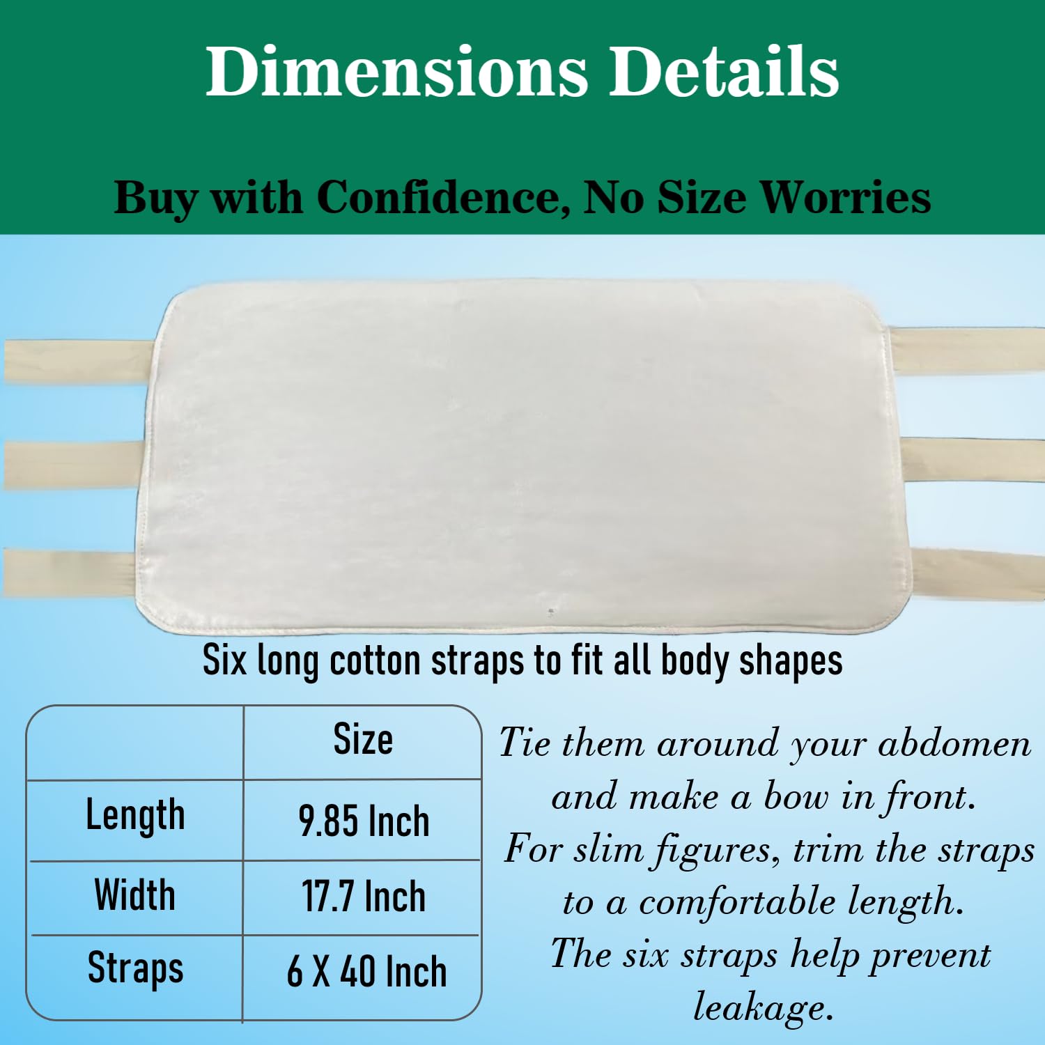 Cogetoro Castor Oil Pack Wrap inner soft cotton flannel for gentle skin contact.