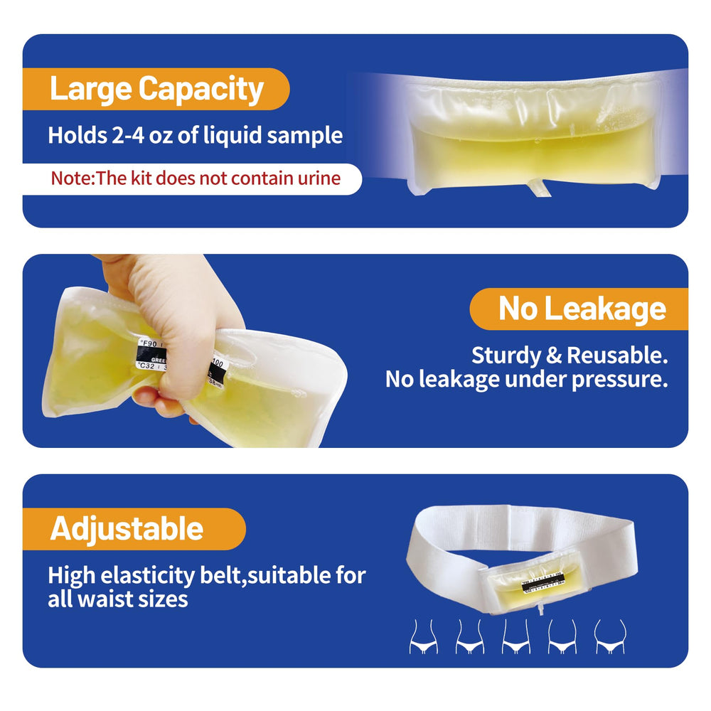 Coinore clear plastic urine pouch ensures visibility and durability during use