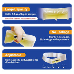 Coinore clear plastic urine pouch ensures visibility and durability during use