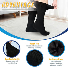 COIYUFUX diabetic socks with cushioned footbed for warmth and comfort.