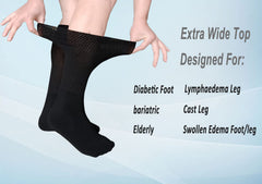 COIYUFUX diabetic non-binding socks, stretchy fabric, calf-friendly fit.