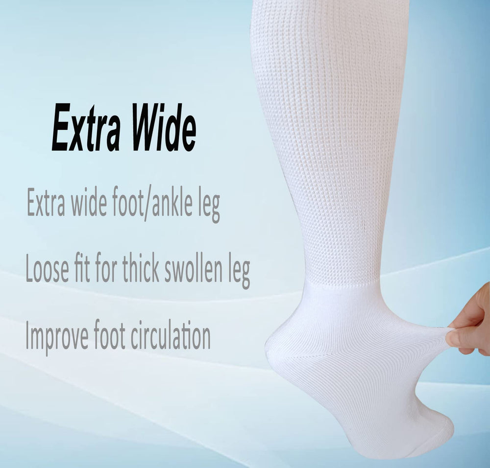 COIYUFUX loose-fit over-calf design stays up without constriction