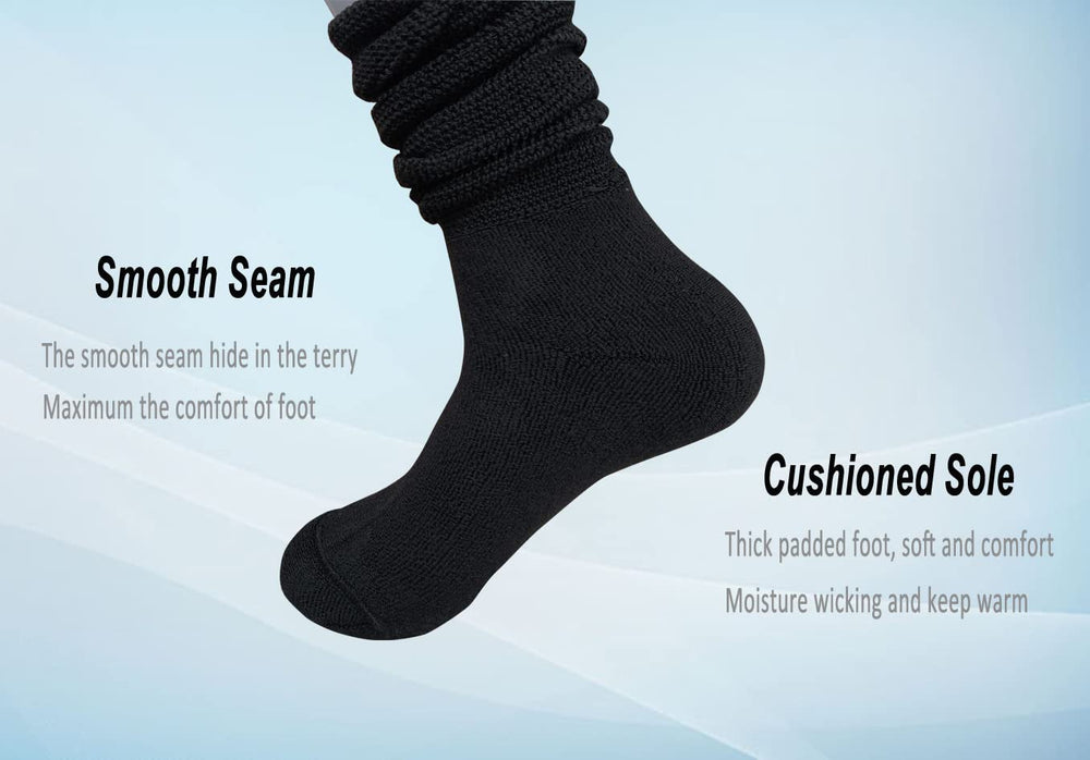 COIYUFUX machine-washable, soft-knit socks for daily use.