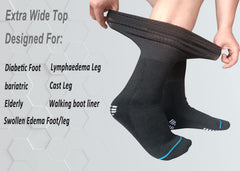 COIYUFUX unisex diabetic socks with loose-fit design for casts or edema