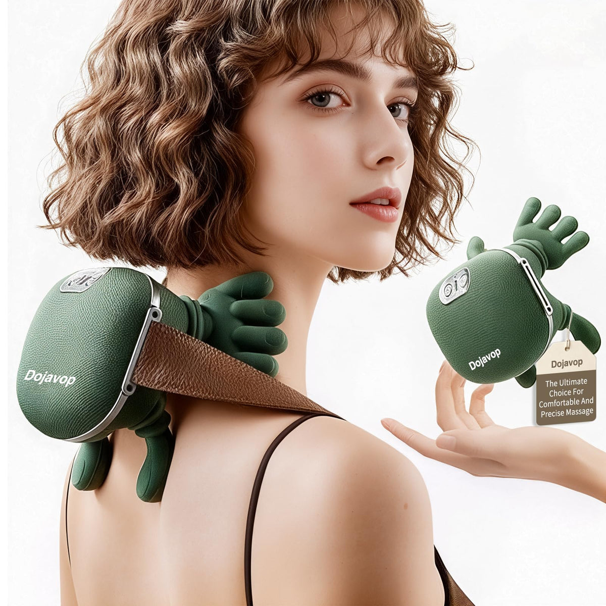 Coliatik neck massager with heat front view for spa-like relief.