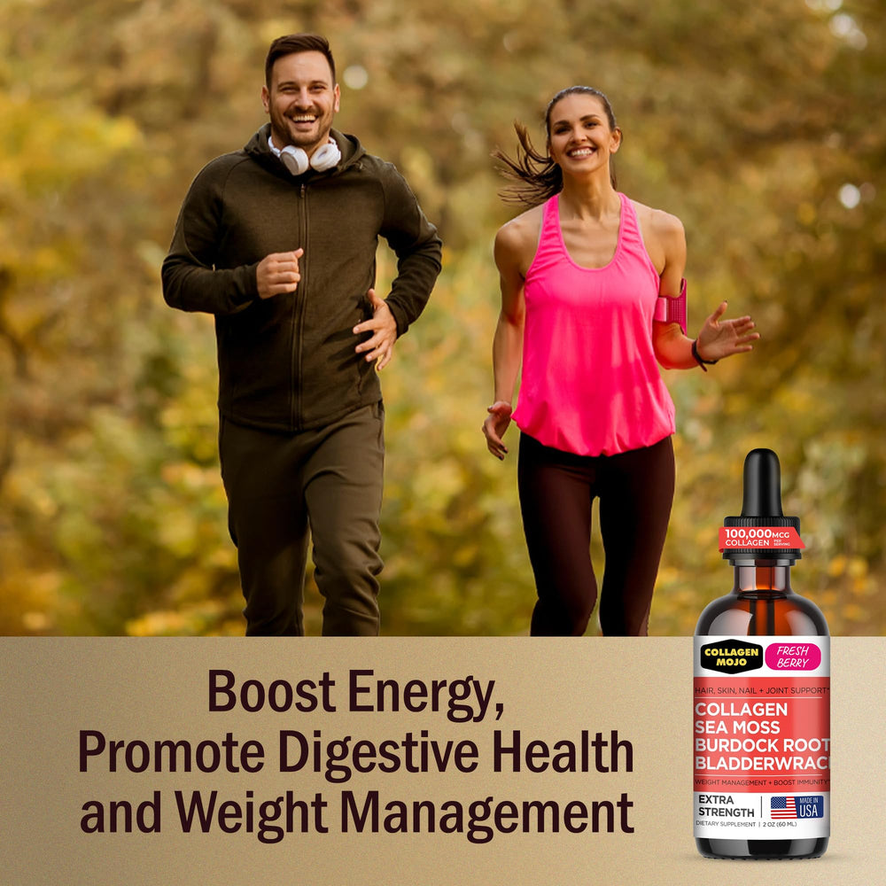 Collagen Mojo label emphasizes high absorption formula for daily use.