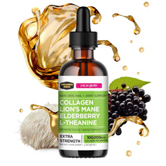 Collagen Mojo liquid collagen bottle demonstrates premium formula for skin, hair, joints