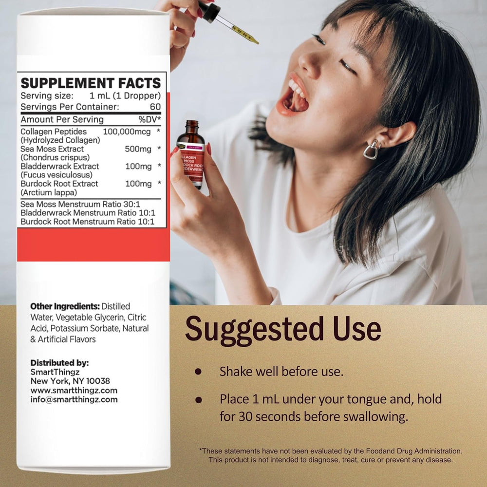 Collagen Mojo sea moss blend highlights nourishing formula for vitality.