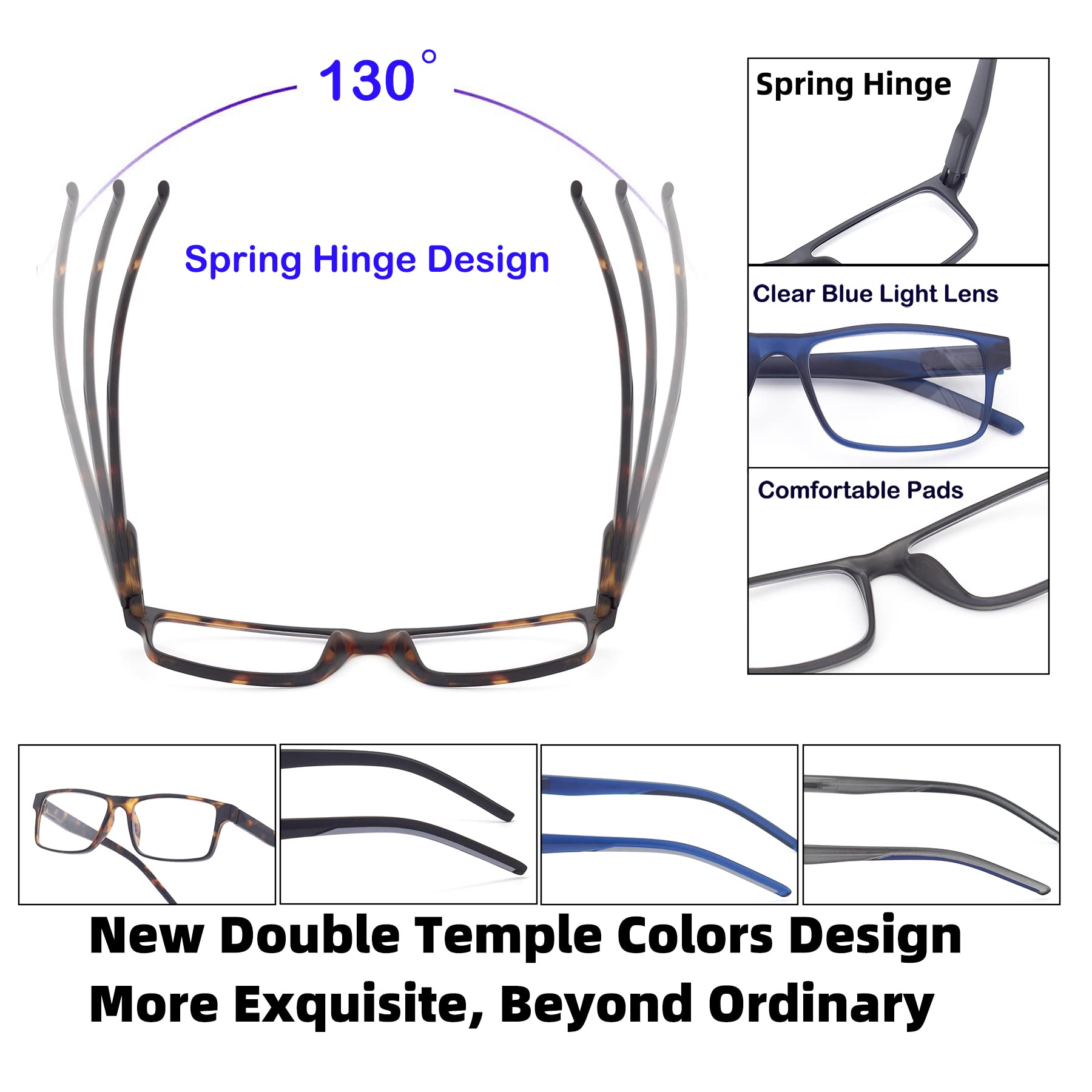Colloddiss glasses dimensions highlight lens width and frame size for a precise fit.