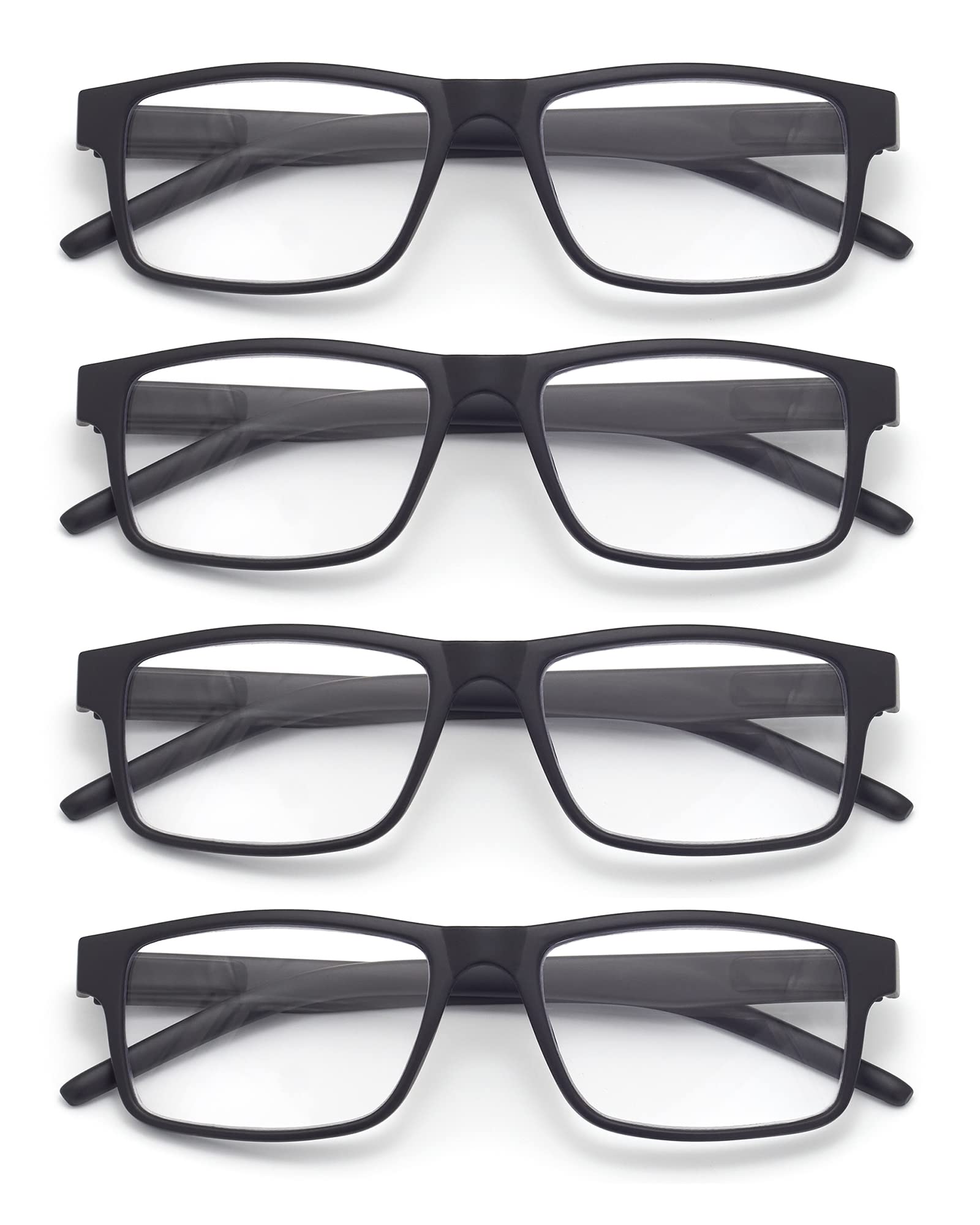 Colloddiss reading glasses in a four-pack with black frames for versatile daily wear.