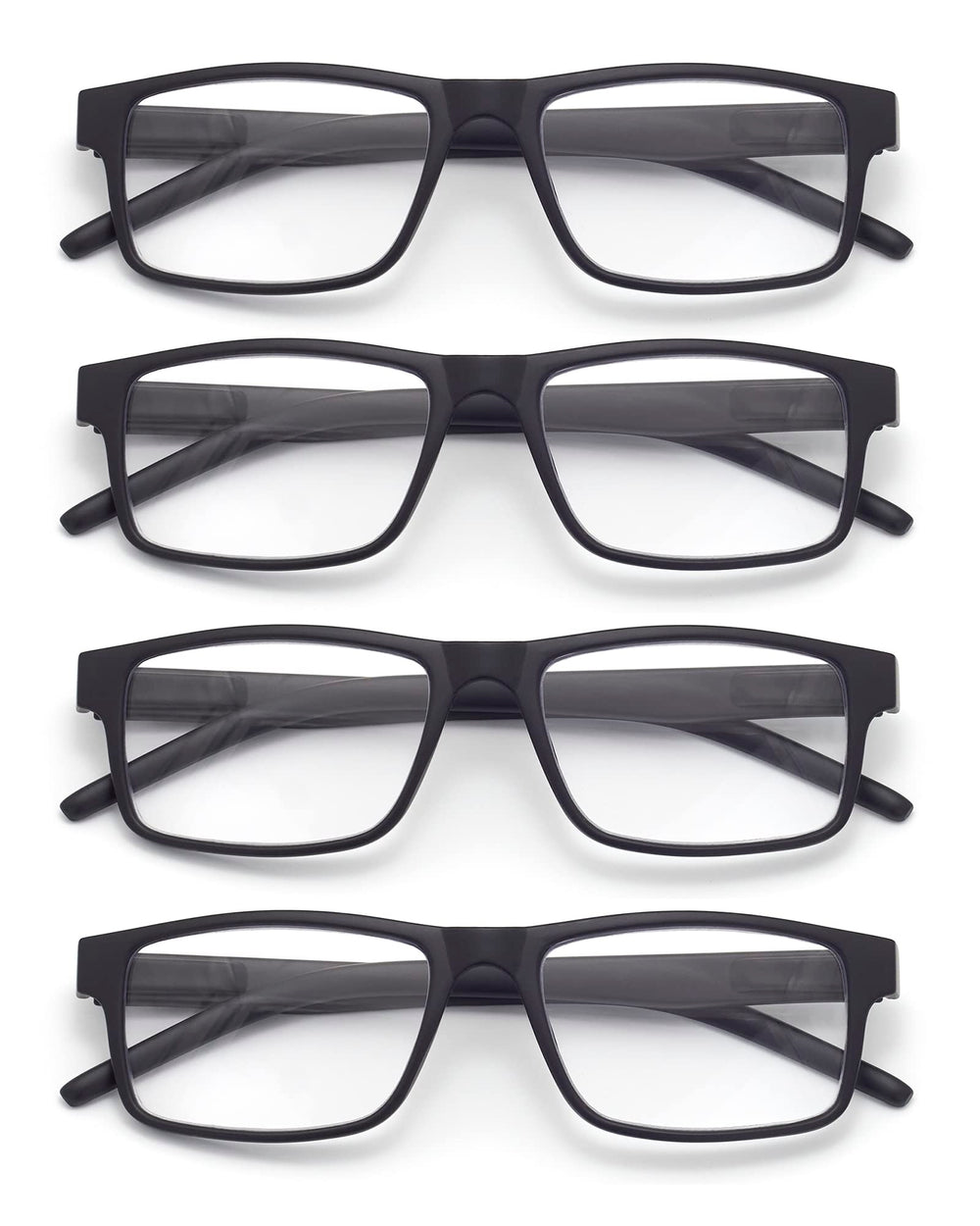 Colloddiss reading glasses in a four-pack with black frames for versatile daily wear.