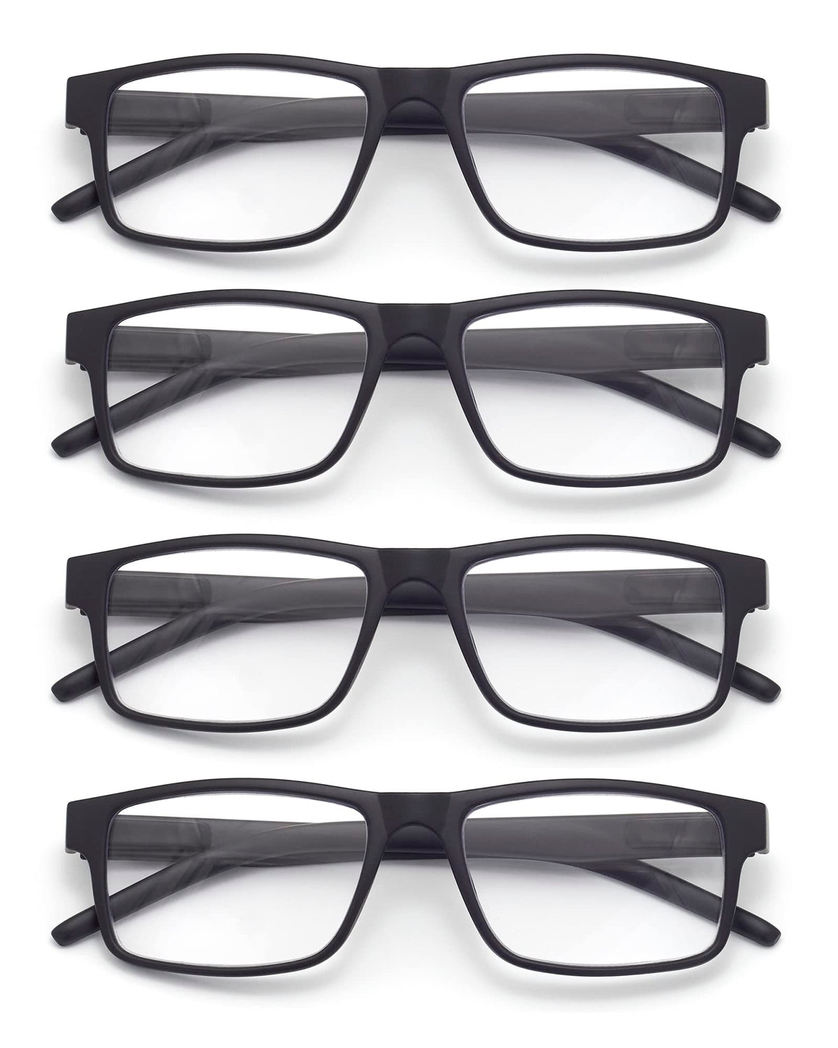 Colloddiss reading glasses in a four-pack with black frames for versatile daily wear.