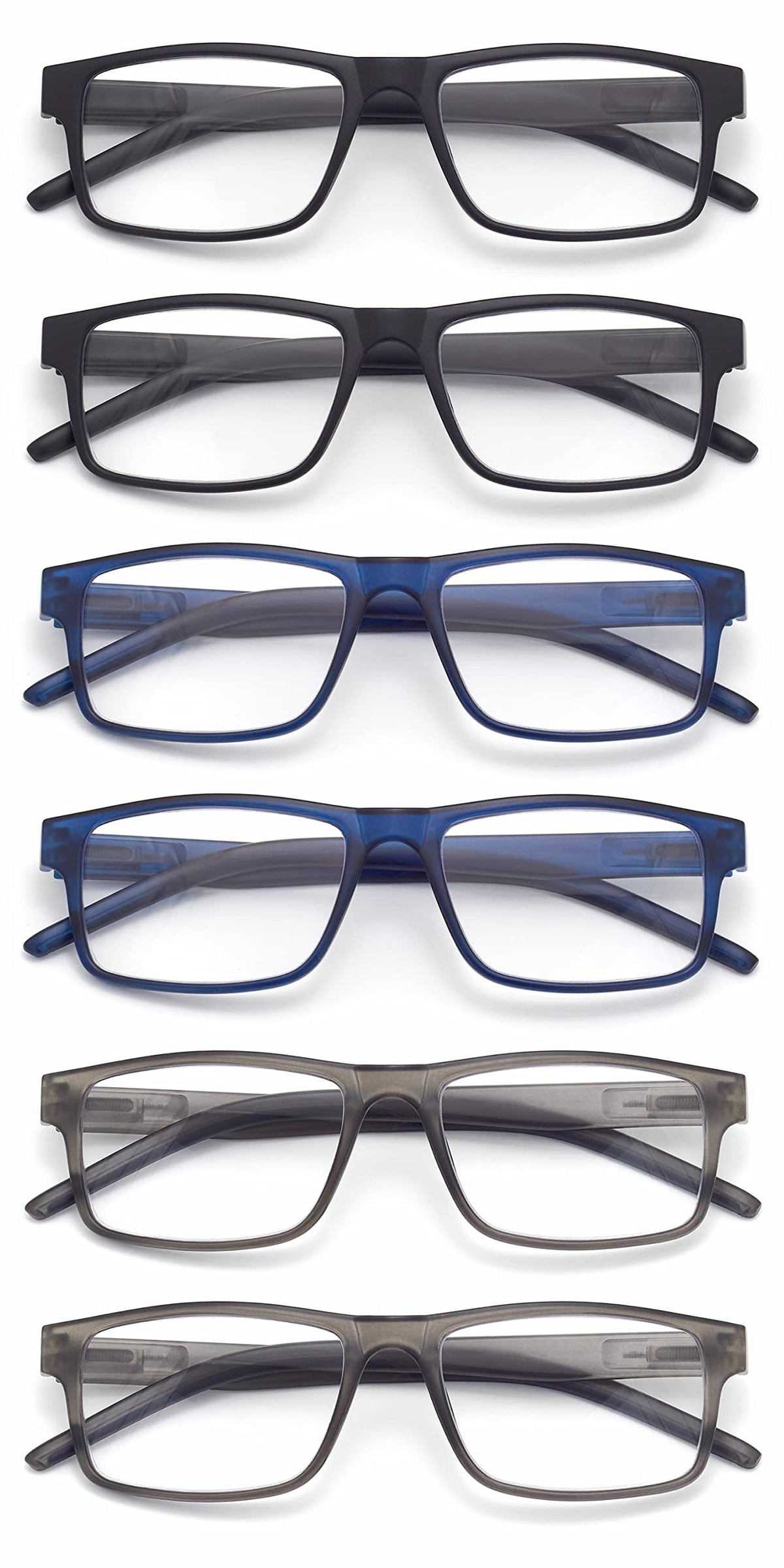 Colloddiss reading glasses black front view, lightweight for comfortable daily reading
