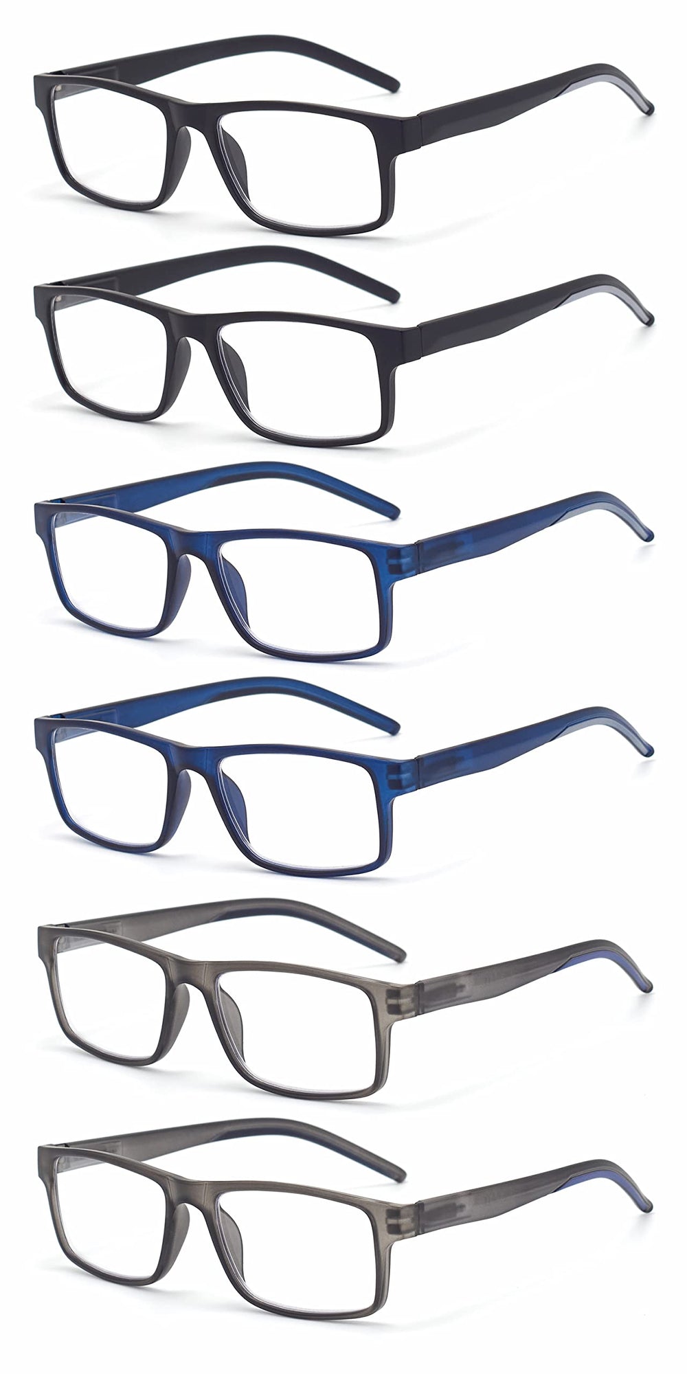 Colloddiss reading glasses black side view, durable spring hinges