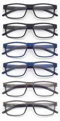 Colloddiss reading glasses black with spring hinges for all-day comfort.