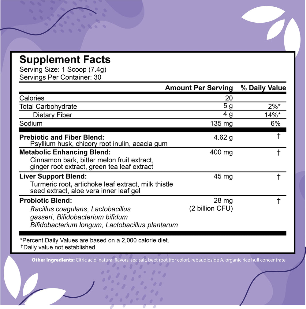COLON SWEEP measuring scoop for easy daily fiber intake.