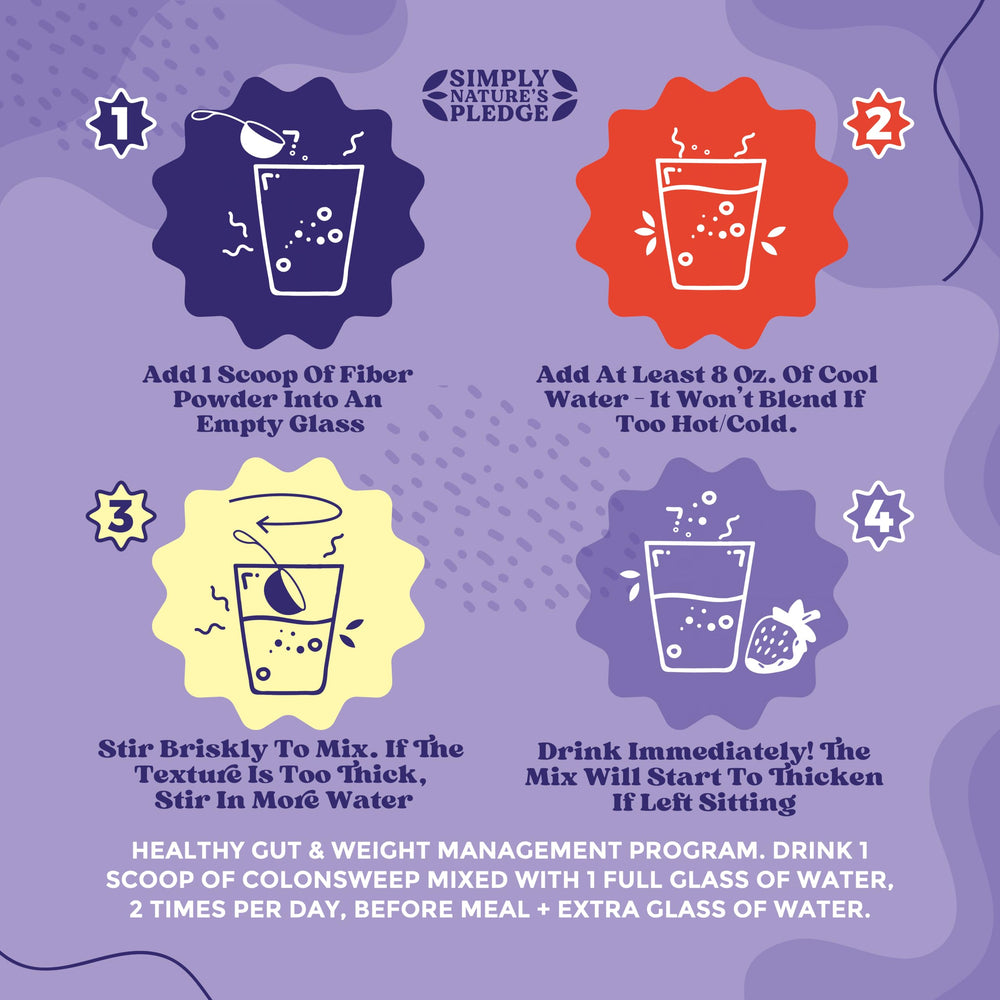 COLON SWEEP probiotic blend label shows 2B CFU for gut health support.