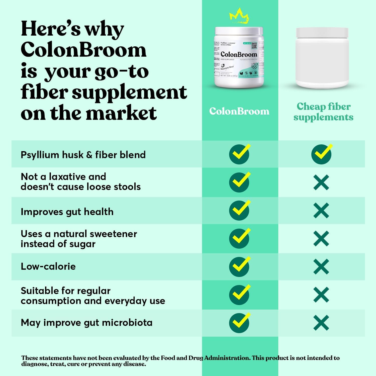 ColonBroom psyllium husk bulk-forming spoon for serving fiber