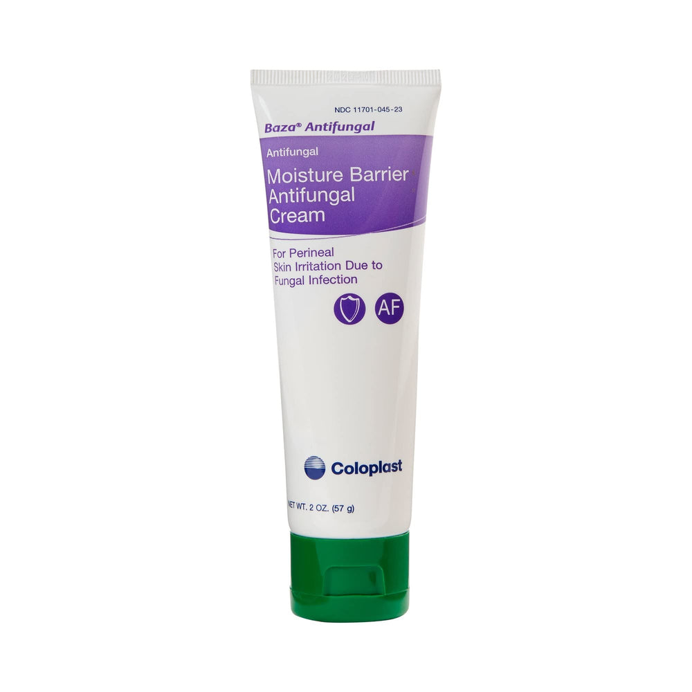Coloplast Baza antifungal cream in a 2 oz tube for on-the-go fungal care