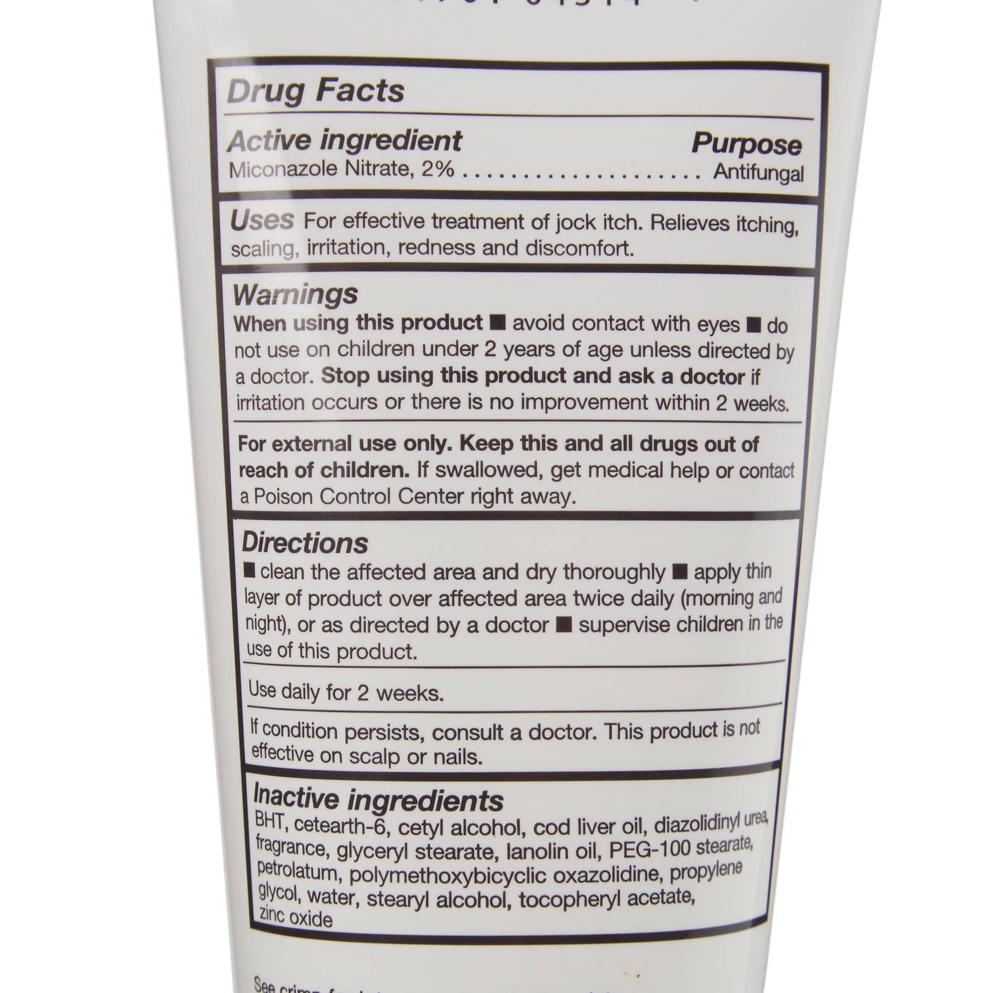 Coloplast BAZA antifungal cream packaging close-up showing 5 oz tube.