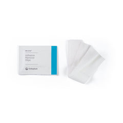 Coloplast Brava Adhesive Remover Wipes package design demonstrates alcohol-free assurance.