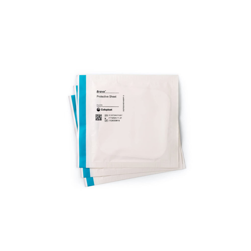 Coloplast Brava sheet tested for reliable adhesion on challenging skin.