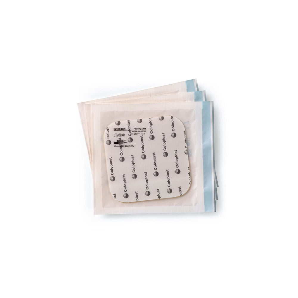 Coloplast Brava easy-apply sheet demonstrated for quick setup around stoma.