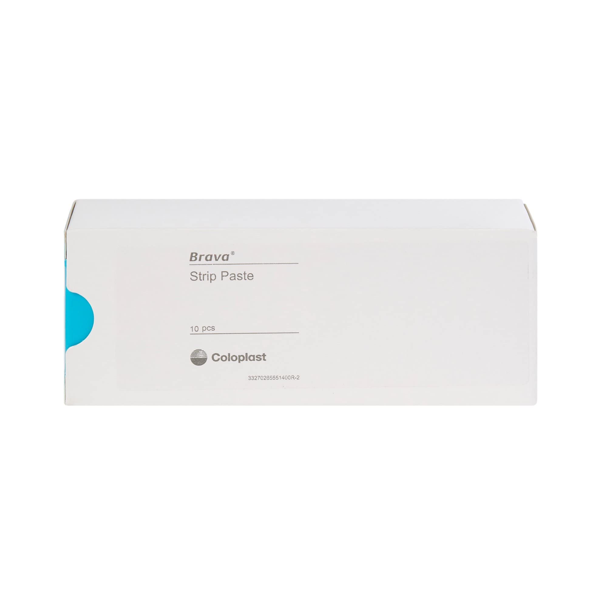 Coloplast Brava Strip Paste adhesion-test showing reliable skin-friendly hold.