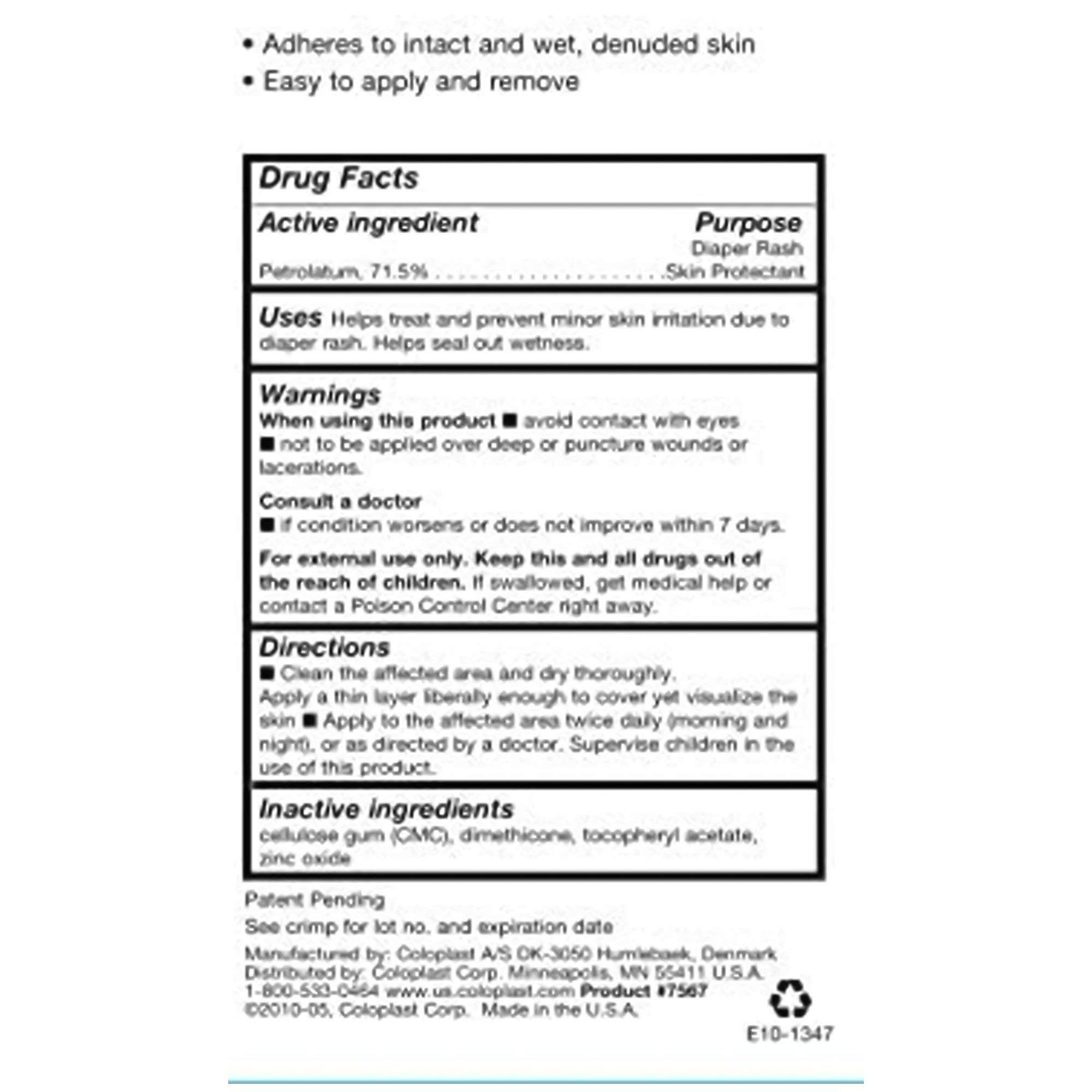 Coloplast Critic-Aid Clear Barrier Ointment being applied smoothly to sensitive skin.