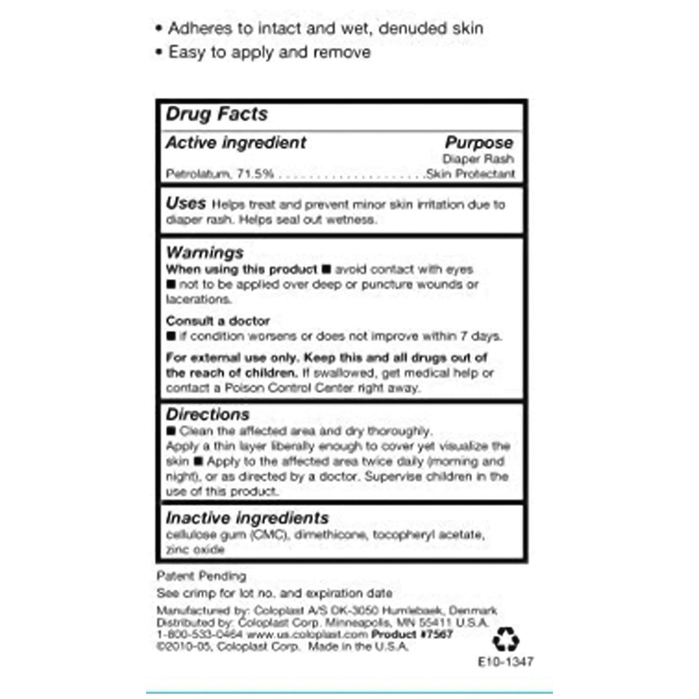 Coloplast Critic-Aid Clear Barrier Ointment being applied smoothly to sensitive skin.