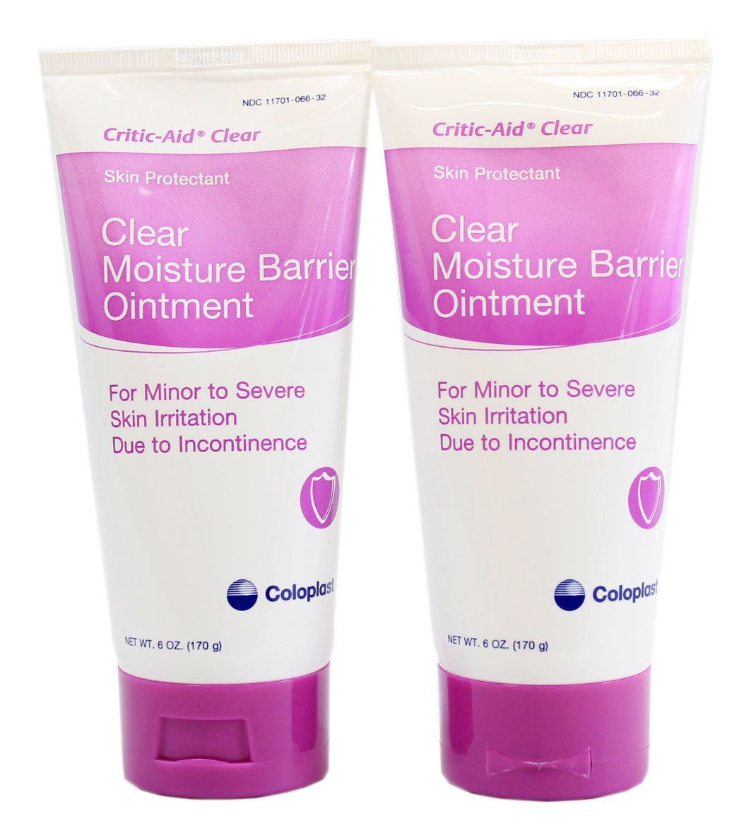 Coloplast Critic-Aid Clear Moisture Barrier Ointment tube protects feeding tube sites and seals moisture