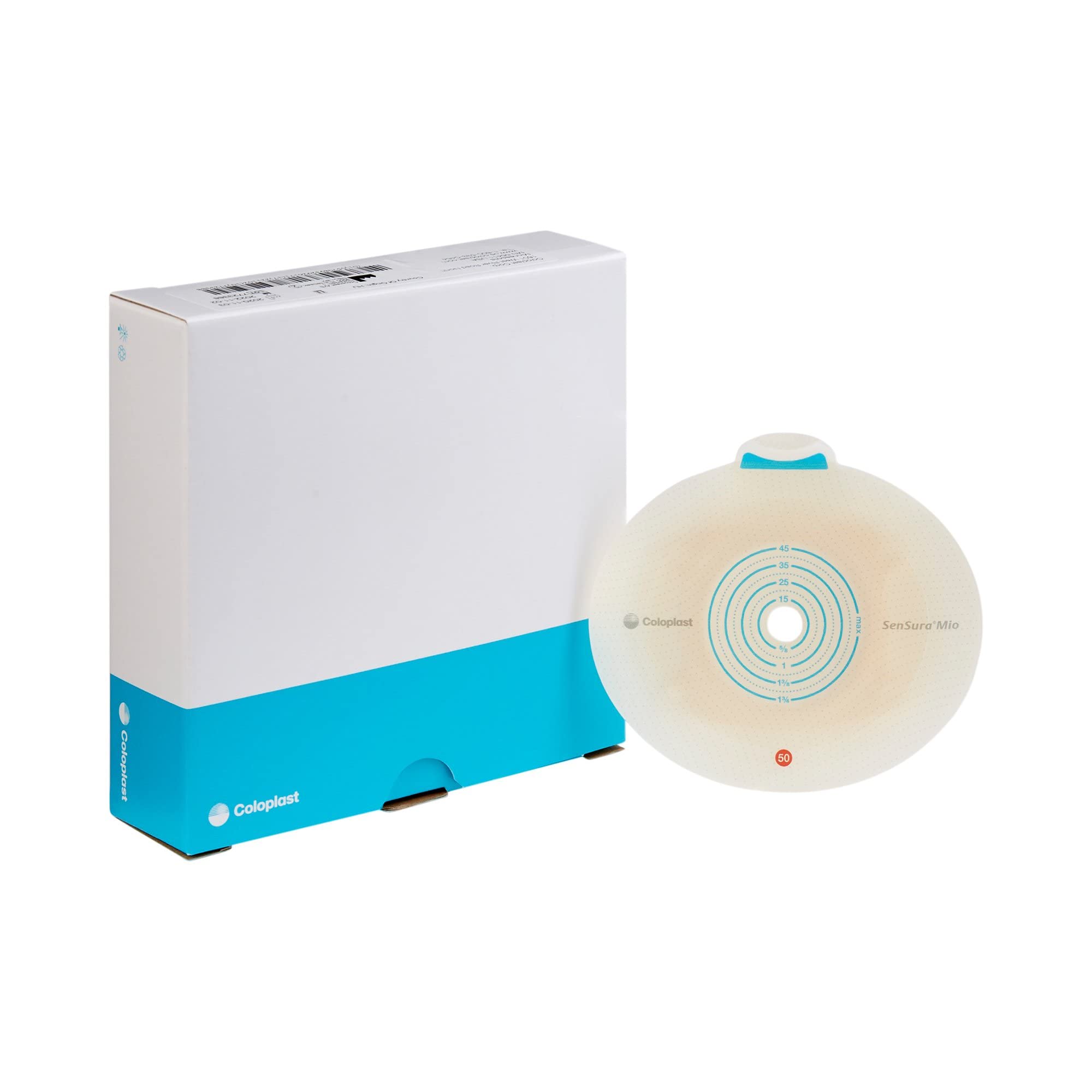 Coloplast SenSura Mio Click barrier with a 50 mm flange for a secure fit.