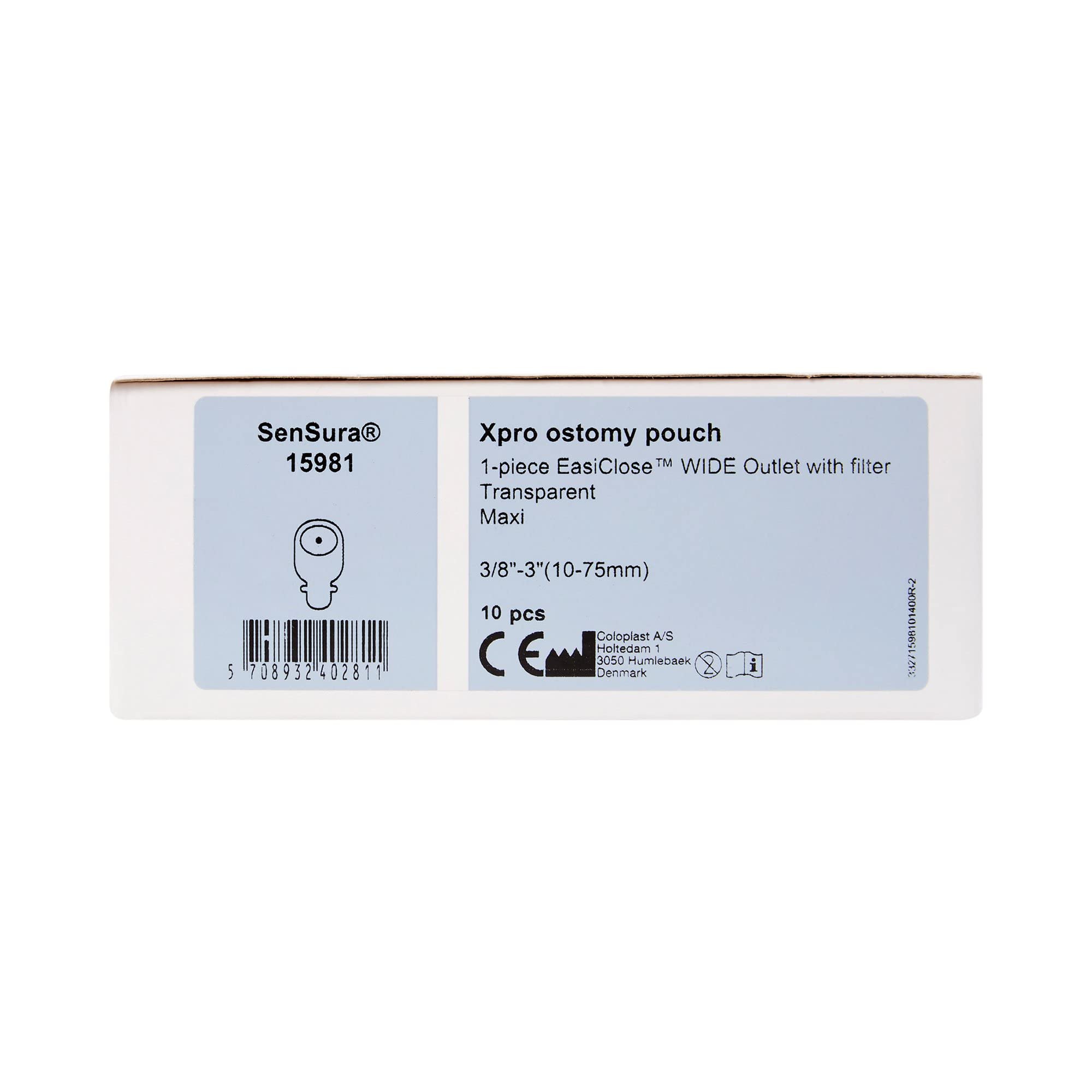 Coloplast SenSura Xpro drainable 11.5in pouch for convenient waste management.