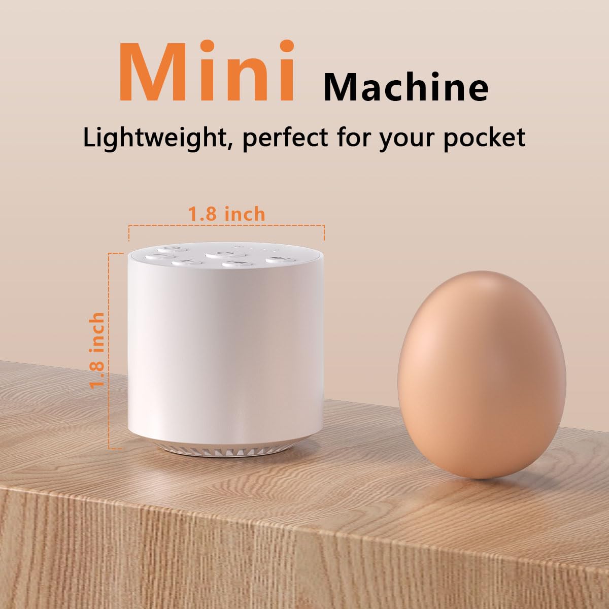 Color Noise Sleep Sound Machine with 32 volume levels for customizable sleep ambiance.