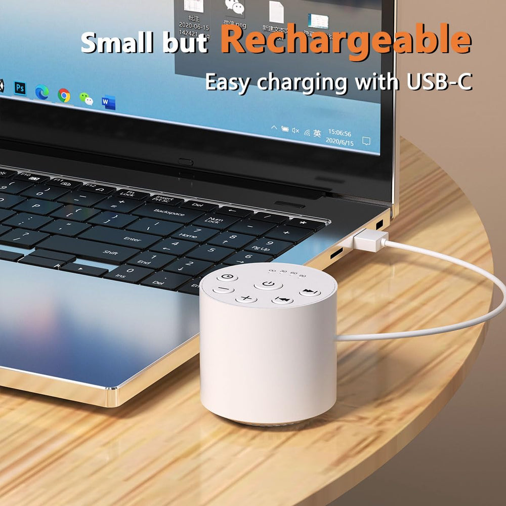 Color Noise Sleep Sound Machine includes natural sounds such as birds and rain.