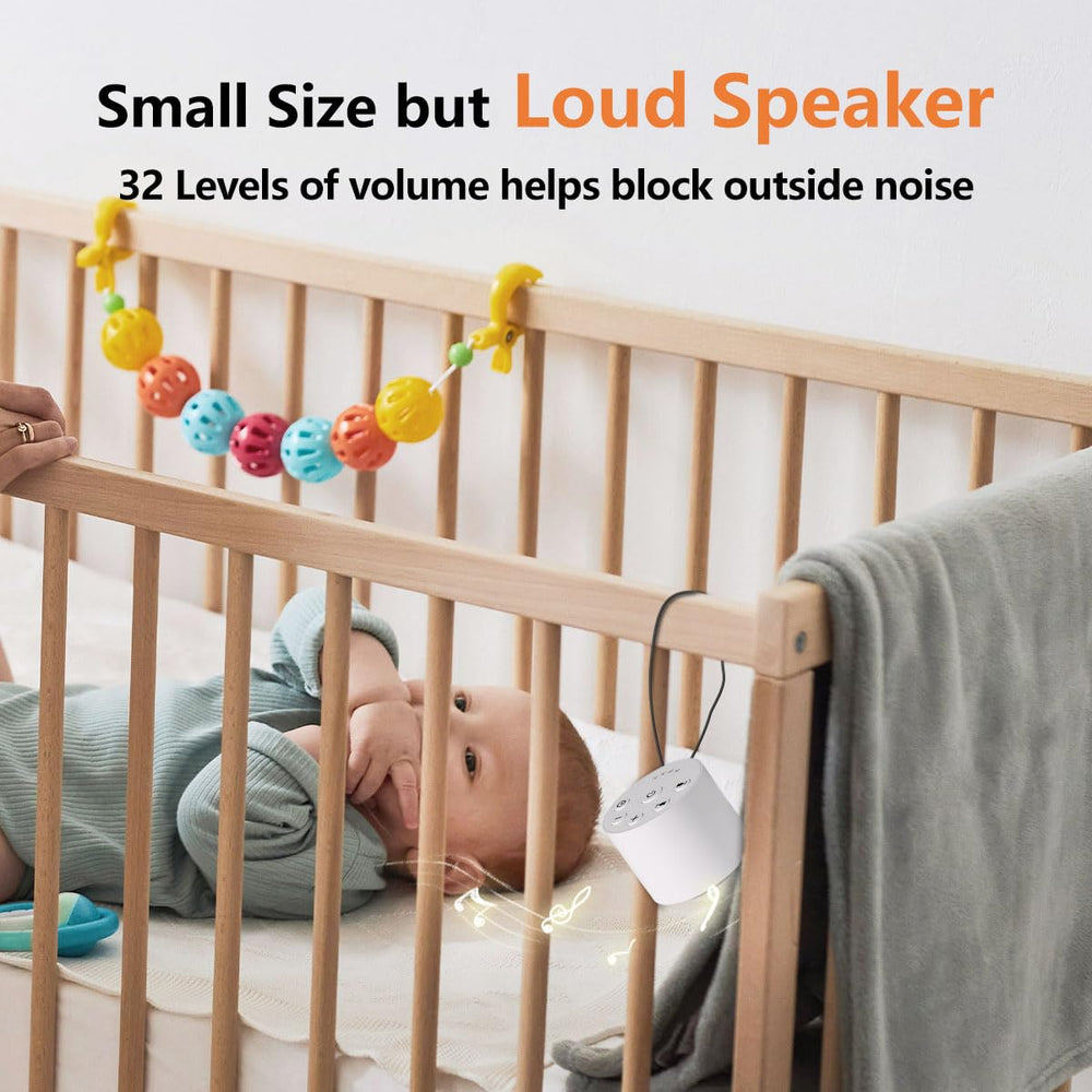Color Noise Sleep Sound Machine hanging rope design for wall decor and portability.