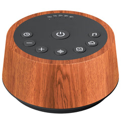 Color Noise Sleep wood front view shows compact bedside device for night use.